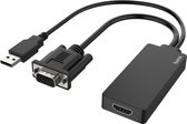 Hama 00200342, 0,15 m, USB Type-A + VGA (D-Sub), HDMI, Mâle, Femelle, Droit