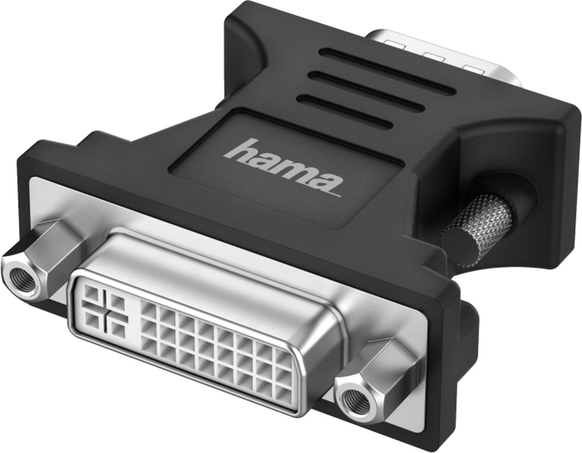 Hama Video Adapter, VGA Plug - DVI Socket, Full-HD 1080p