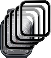 Screenprotector geschikt voor Apple Watch Series 8 41 mm - PET Glasfolie Full Screen Protector - 4 Stuks