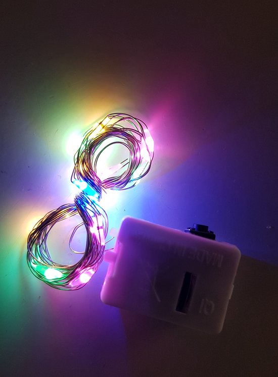 Clusterverlichting lichtsnoer met 20 lampjes groen 200 cm op batterij | - de online