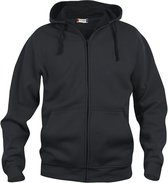 Clique Basic hoody full zip Zwart maat XXXL