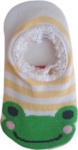 Antislip sokjes - veilig - leren lopen - baby - kinderen - kikker - geel - 9-15 cm -6-12 maand