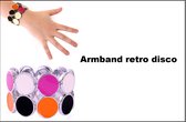 Armband retro disco Ibiza - Toppers 70s and 80s disco peace flower power happy together