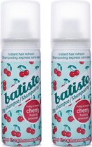 BATISTE - On The Go Cherry - Compact - Tas Droogshampoo - Dry Shampoo 2 stuks- Dames - 50 ml