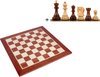Afbeelding van het spelletje ChessRegion - Schaakbord Mahonie/Plataan  - 54x54cm - Inclusief Verzwaarde Schaakstukken