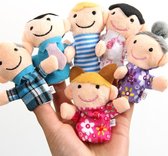 Vingerpoppetjes Familie - 6 Stuks - Poppenkast Poppen - Vingertop Familie - Marionet Mascotte - Rheme