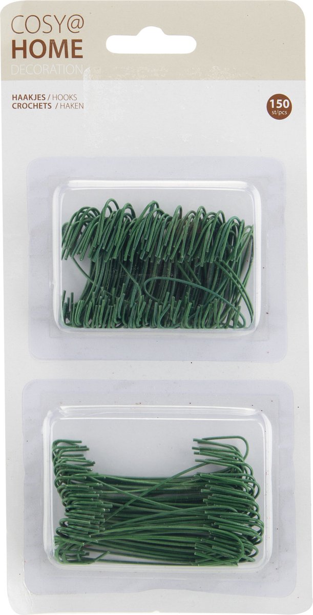 Groene kerstbalhaakjes van Cosy & Trendy in 4 en 7 cm voor kerstballen.