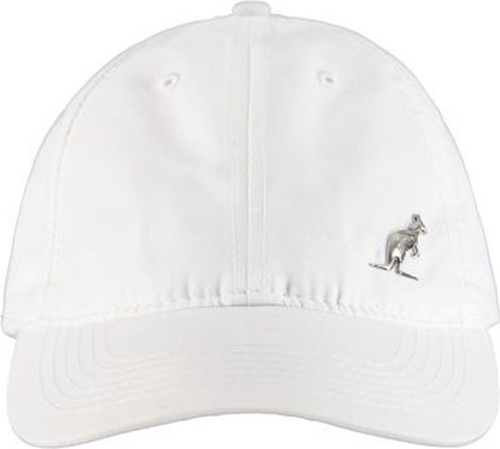 Australian cap - zilveren logo - wit