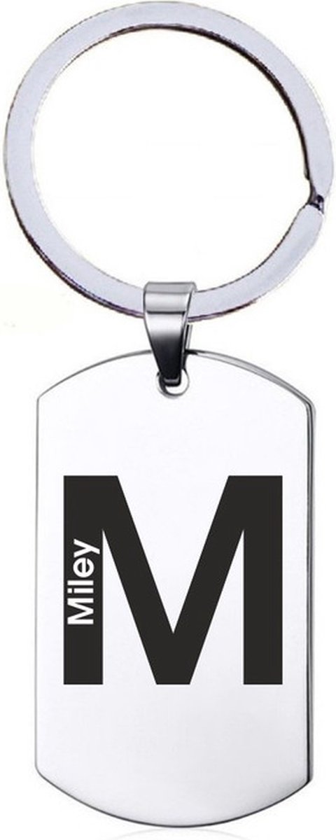 Naamkado - Miley - RVS Sleutelhanger