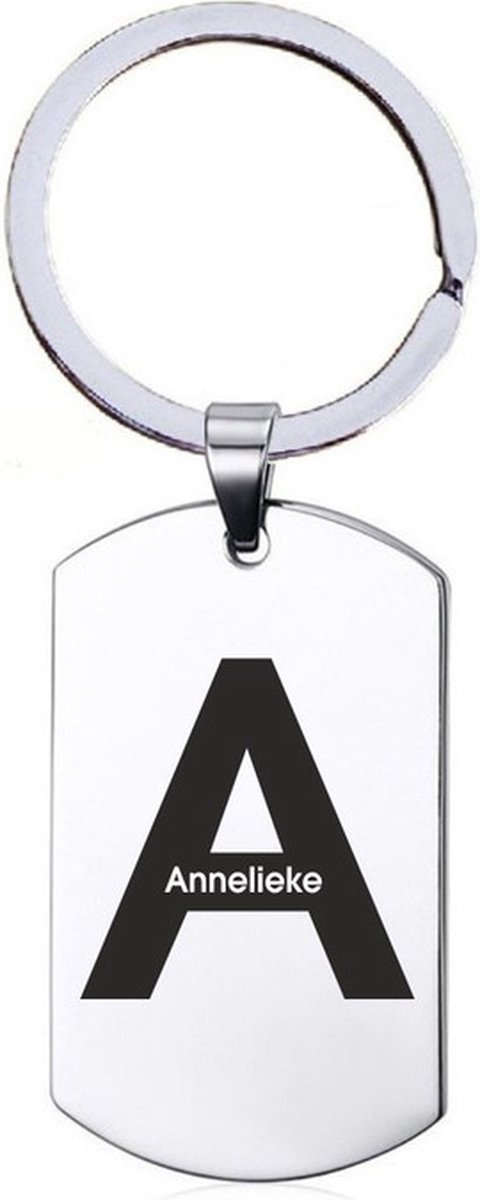 Naamkado - Anneliek - RVS Sleutelhanger