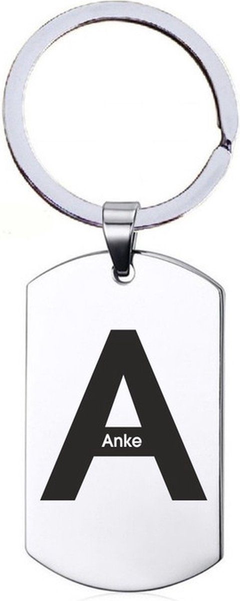 Naamkado - Anke - RVS Sleutelhanger