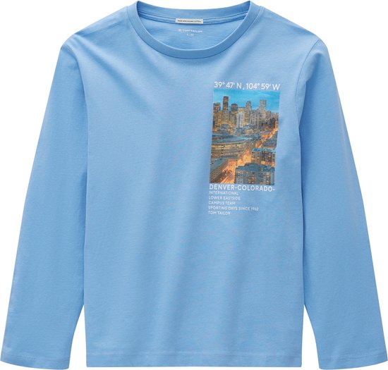 TOM TAILOR Mädchen Longsleeve T-Shirt - Rippstoff Mit Herz-Print