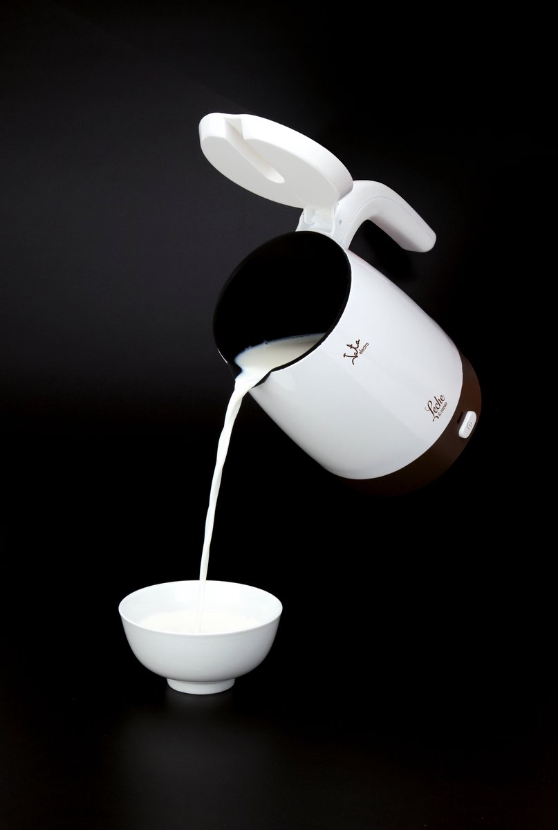 Jata CL819 Melkverwarmer, 400 W, voor melk en chocolade, anti-aanbaklaag, PFOA-vrij, verborgen weerstand, houdt tot 80 °C, eenvoudige reiniging, inhoud 1 l, wit