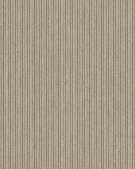 Behang metallic strepen - Behang - Muurdecoratie - Wallpaper - Vliesbehang - Assorti 2022-2024 - 0,53 x 10,05 M. - goud - slaapkamer en woonkamer behang - valse uni behang