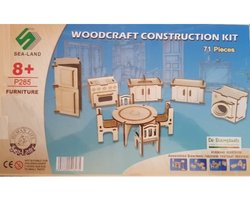 Bouwpakket Poppenhuismeubels Keuken van hout schaal 1:12