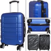 Travelsuitcase - Koffer Como - Reiskoffer met cijferslot en wielen - Stevig ABS - ca 61 Liter - Blauw - Maat M ca 67x45x25 cm