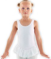 Justaucorps « Danseuse de Ballet » | avec jupe | BLANC | pour filles | Taille de Vêtements 104/116 | 6 ans