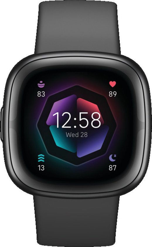 Fitbit Sense 2 - Smartwatch - Zwart - 40x40 - Grijs