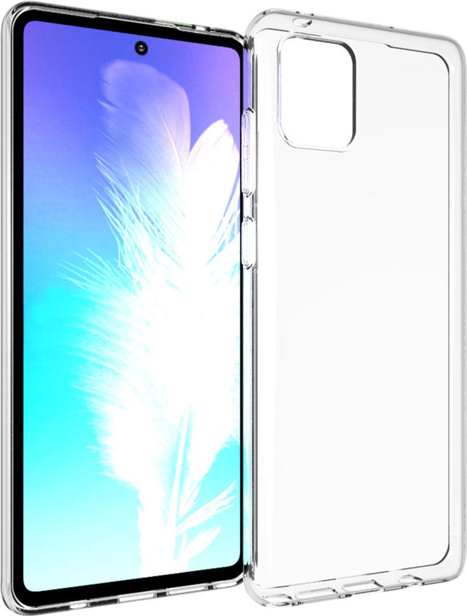Shock Proof Case - Telefoonhoesje - Doorzichtig Hoesje voor Samsung Note 10 Lite - Transparant Wit