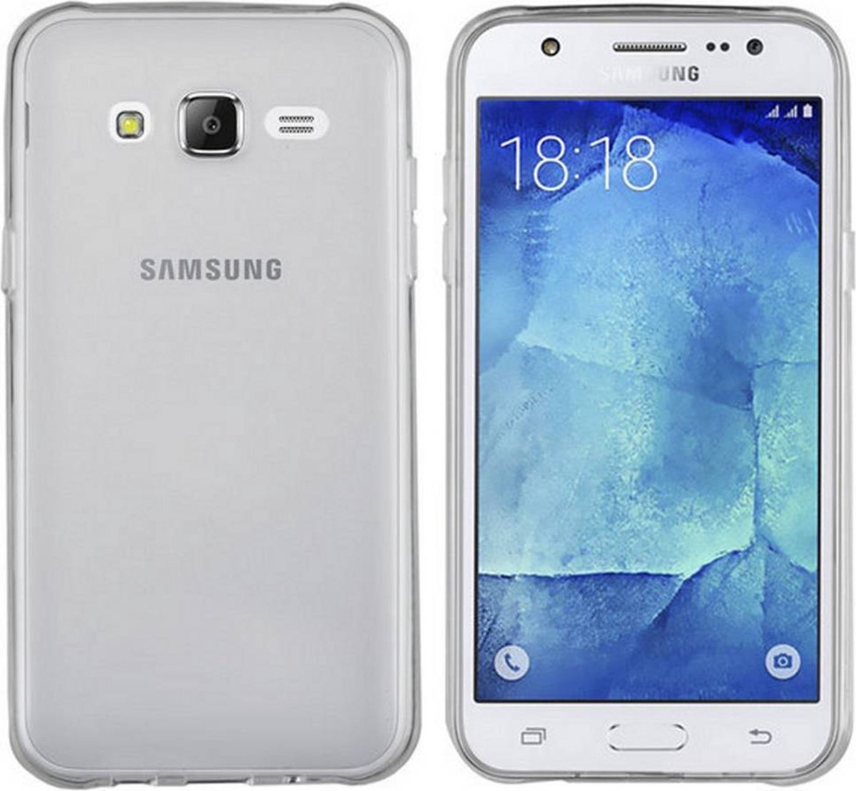 Shock Proof Case - Telefoonhoesje - Doorzichtig Hoesje voor Samsung J5 - Transparant Wit