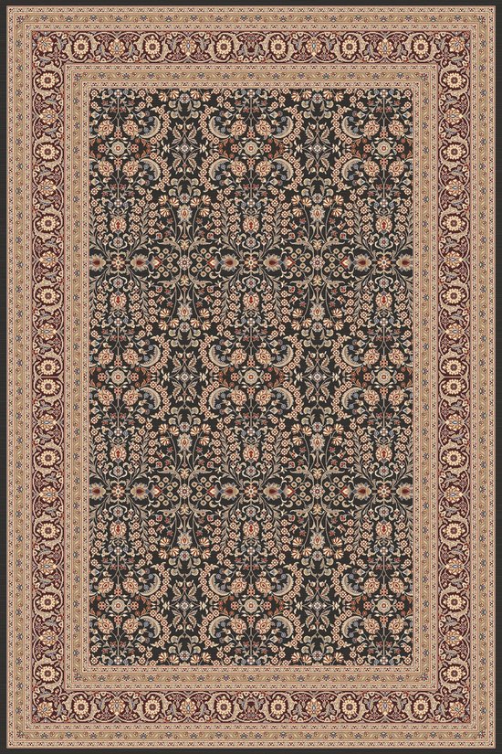 Tebriz 10002 - Gebloemd - Bedrukt tapijt op chennille stof - Vloerkleed - Antislip - Wasbaar - 160x230 cm.