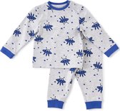 Little Label Pyjama Jongens Maat 86/18M - grijs, blauw - Marsmannetjes - Pyjama Kind - Zachte BIO Katoen