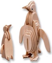 3D Puzzel Bouwpakket Pinguïn- hout