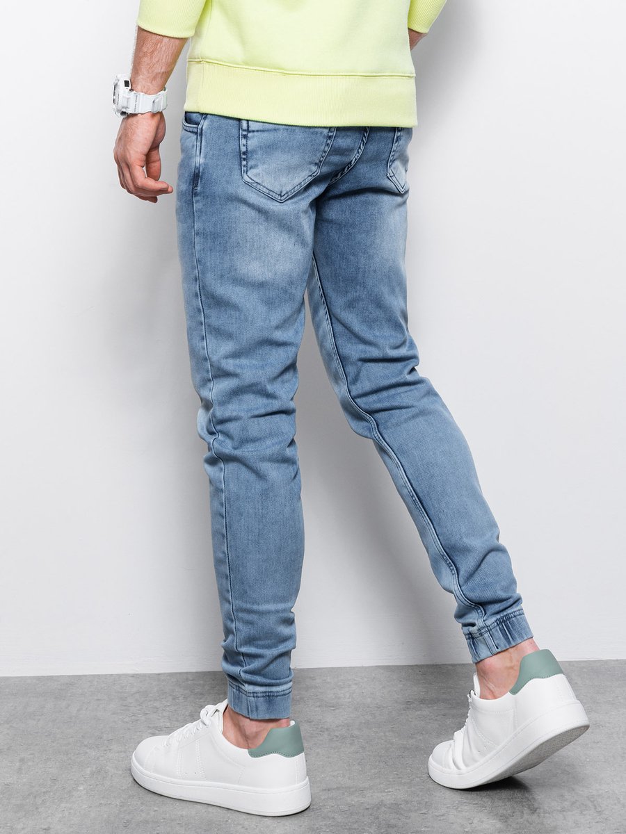 Pantalon de jogging jeans homme P907 - bleu clair