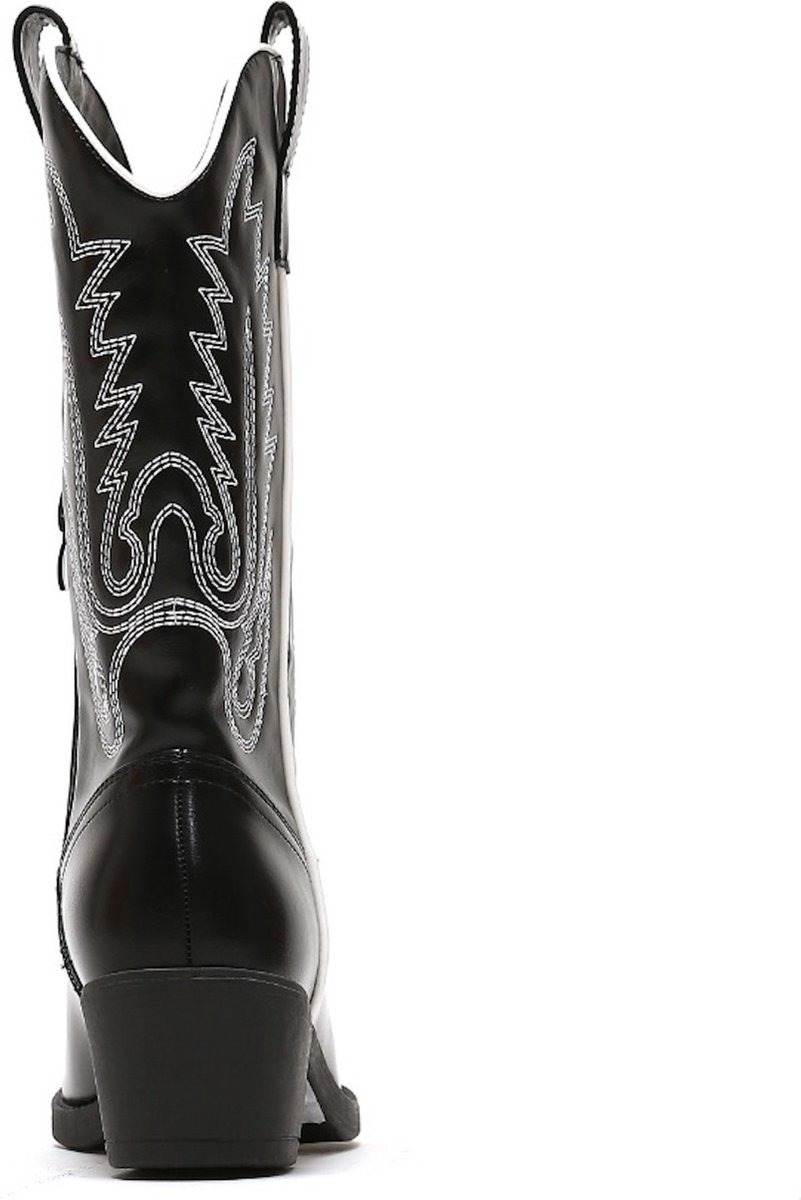 Smile Favorites® Dames Cowboylaarzen - Zwart - Imitatieleer - Maat 36