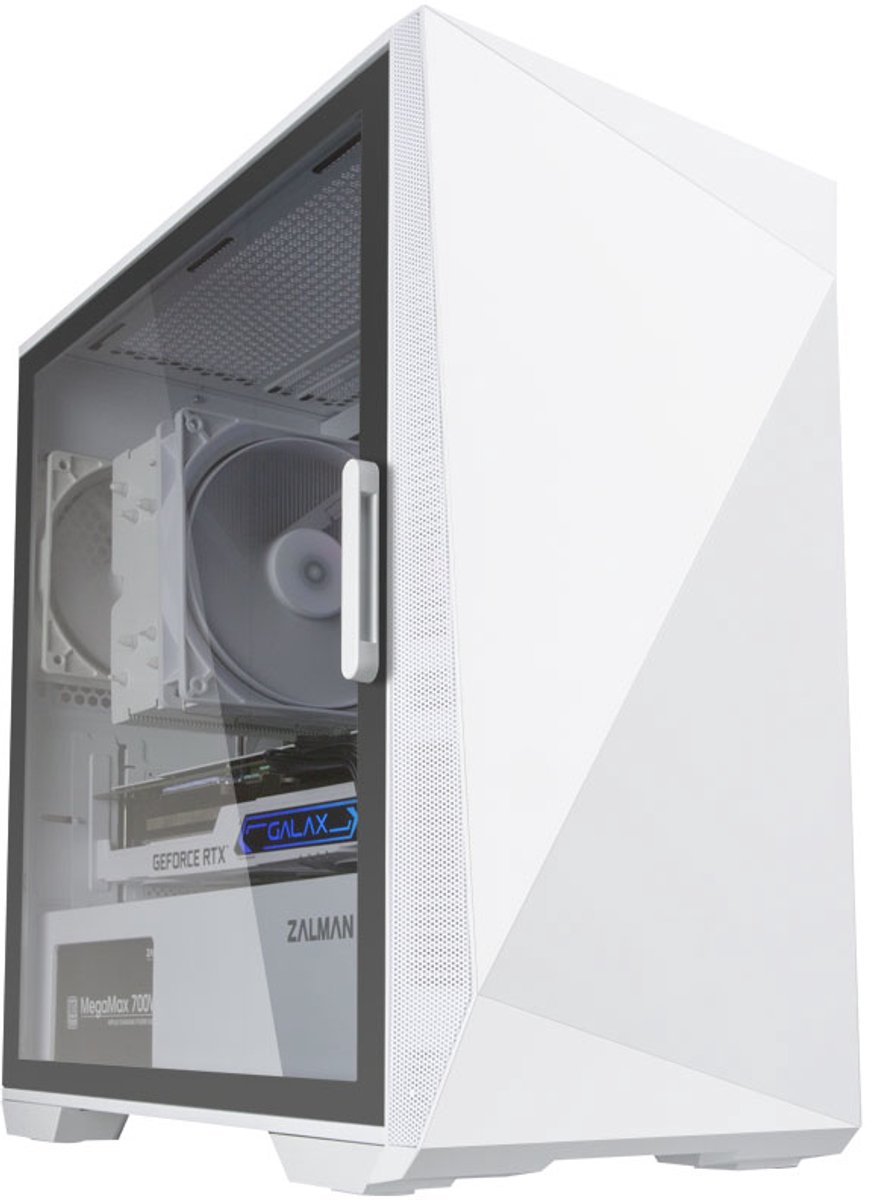 Zalman Z1 Iceberg White - mATX Mid Tower PC Case/Pre-installed fan 2 x 120mm in Mini Tower Wit