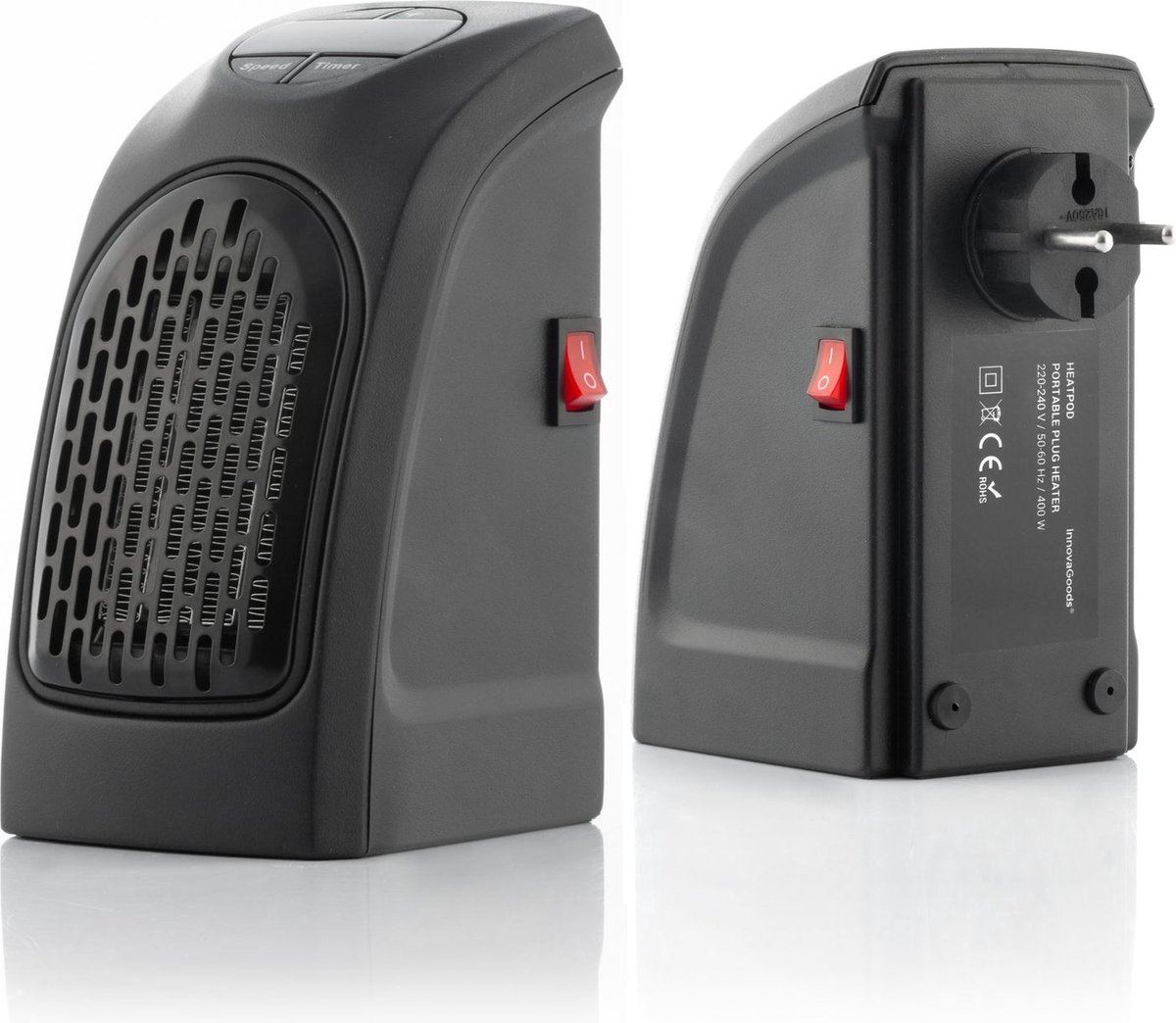 Innovagoods Heatpod Stopcontact Verwarming 400W - Wonder Heater - Plug In - Mini Kachel - Mini Heater - Keramische Kachel
