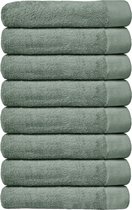 HOOMstyle Handdoeken Set - 50x100cm - 8 stuks - Hotelkwaliteit - 100% Katoen 650gr - Groen / Olijf