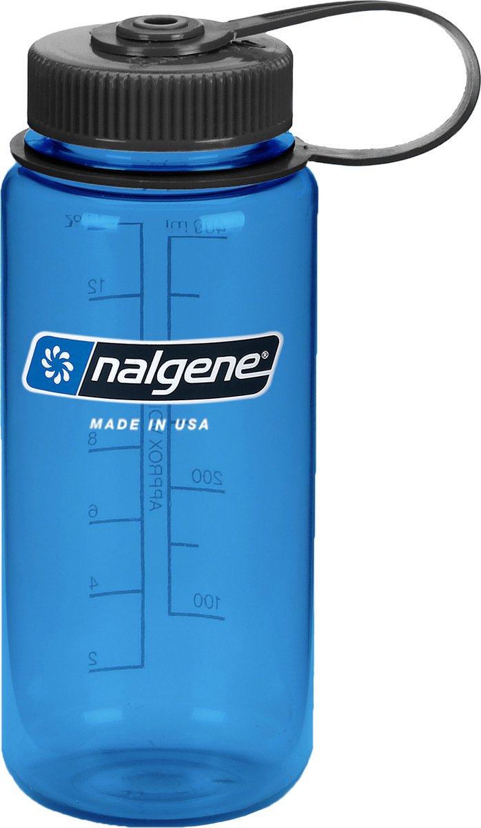 Nalgene Wide-Mouth Bottle - drinkfles - 16oz - BPA free - SUSTAIN - Slate