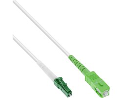 Premium LC/APC - SC/APC FTTH Simplex Optical Fiber Patch kabel - Single Mode OS2 - wit / LSZH - 0,50 meter