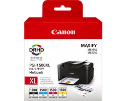 Canon PGI-1500XL - Inktcartridge / Zwart / Cyaan / Magenta / Geel / Hoge Capaciteit