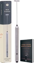 Vienna Coffee Melkopschuimer Handmatig - Melkopschuimer Electrisch - Melkschuimer met Batterijen - RVS