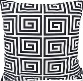 Maze Black/White Kussenhoes | Katoen/Polyester | 45 x 45 cm