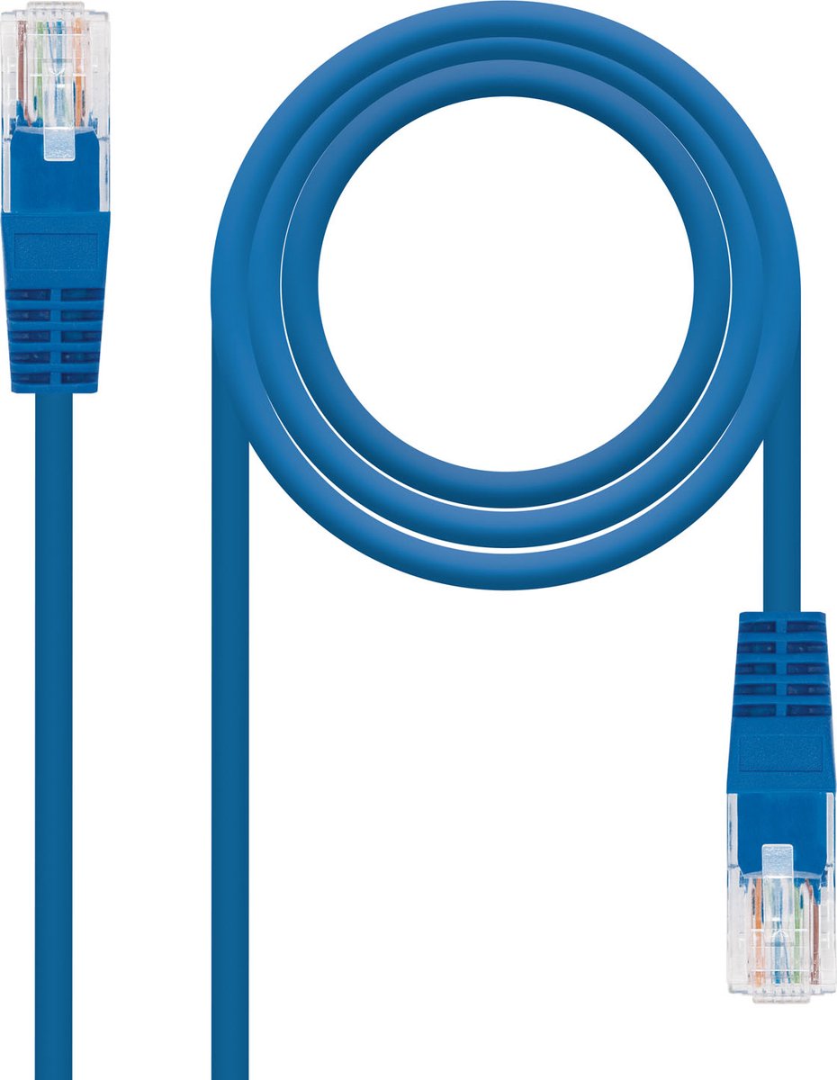 Stevige UTP-netwerkkabel categorie 6 NANOCABLE Blauw