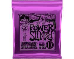 Ernie Ball Power Slinky - Elektrische Gitaarsnaren - Nickel Wound - Heavy Gauge - 11-14-18p-28-38-48 - 3-Pack Voordeelset