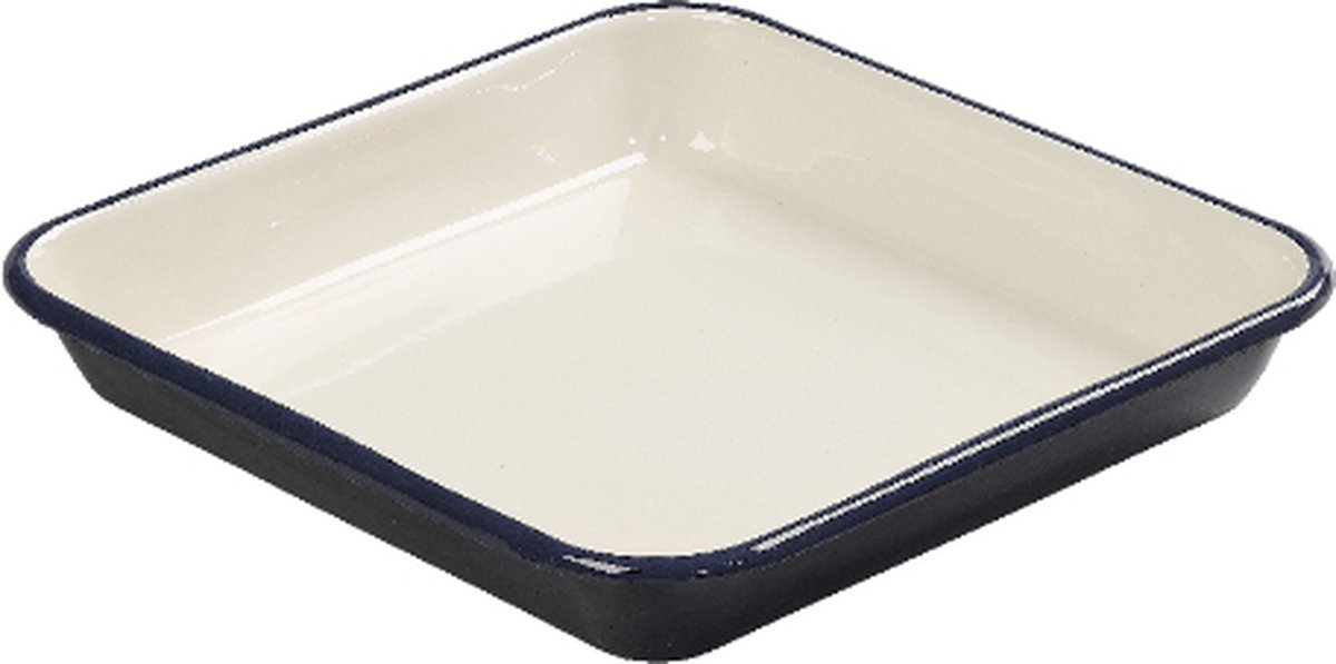 Ovenschaal, Indigo/Ivory, Geëmailleerd Staal, 33 x 33 cm - Tala