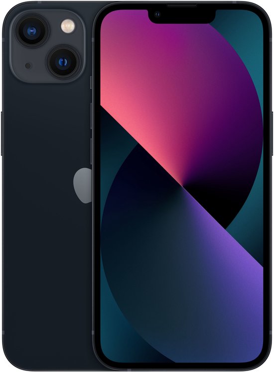 iPhone 13 6.1″ Dual SIM 256GB Zwart 5G iOS 15 Super Retina XDR Dual Camera Batterijduur