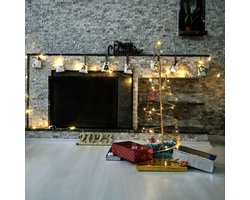 Kerstboom met Verlichting - Kerstballen - Kerstboom - Kerstversiering - Metalen Kerstboom - Kerstboom Versiering - All in 1 - Goud