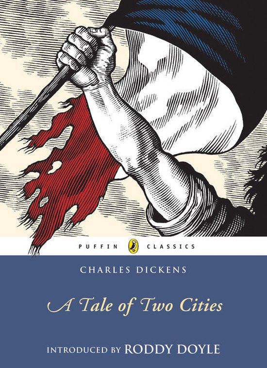 Boek "A Tale of Two Cities" van Charles Dickens, Puffin Classics.