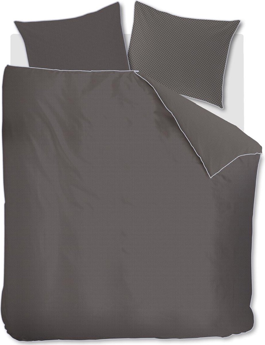Kardol Richmond dekbedovertrek - Eenpersoons - 140 x 200/220 cm - Anthraciet Anthracite