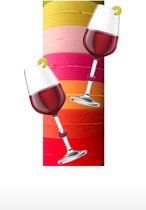 Wijnglas markers Gekleurd - 6 Stuks - Wijnringen - Wijnglas Herkennen - glasmarker - Glasmarkeerders