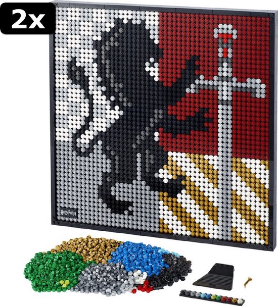 2x LEGO Art Harry Potter Hogwarts Crests 31201