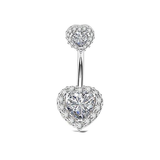 Navel Piercing Hartje Zilver