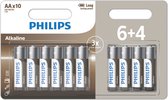 Philips LR6A10BP/10, Batterie à usage unique, AA, Alcaline, 1,5 V, 10 pièce(s), 5 année(s)