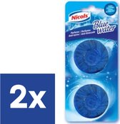 Blocs WC Nicols Blue water Pastilles anti-calcaire - 2 x 2 (4 pièces)