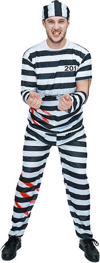 Déguisements pour hommes - Prisonniers - Costume d'escroc - Taille unique - Vêtements de fête